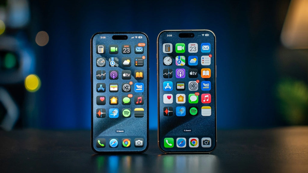 two iphones side by side showing updates to app home screen
