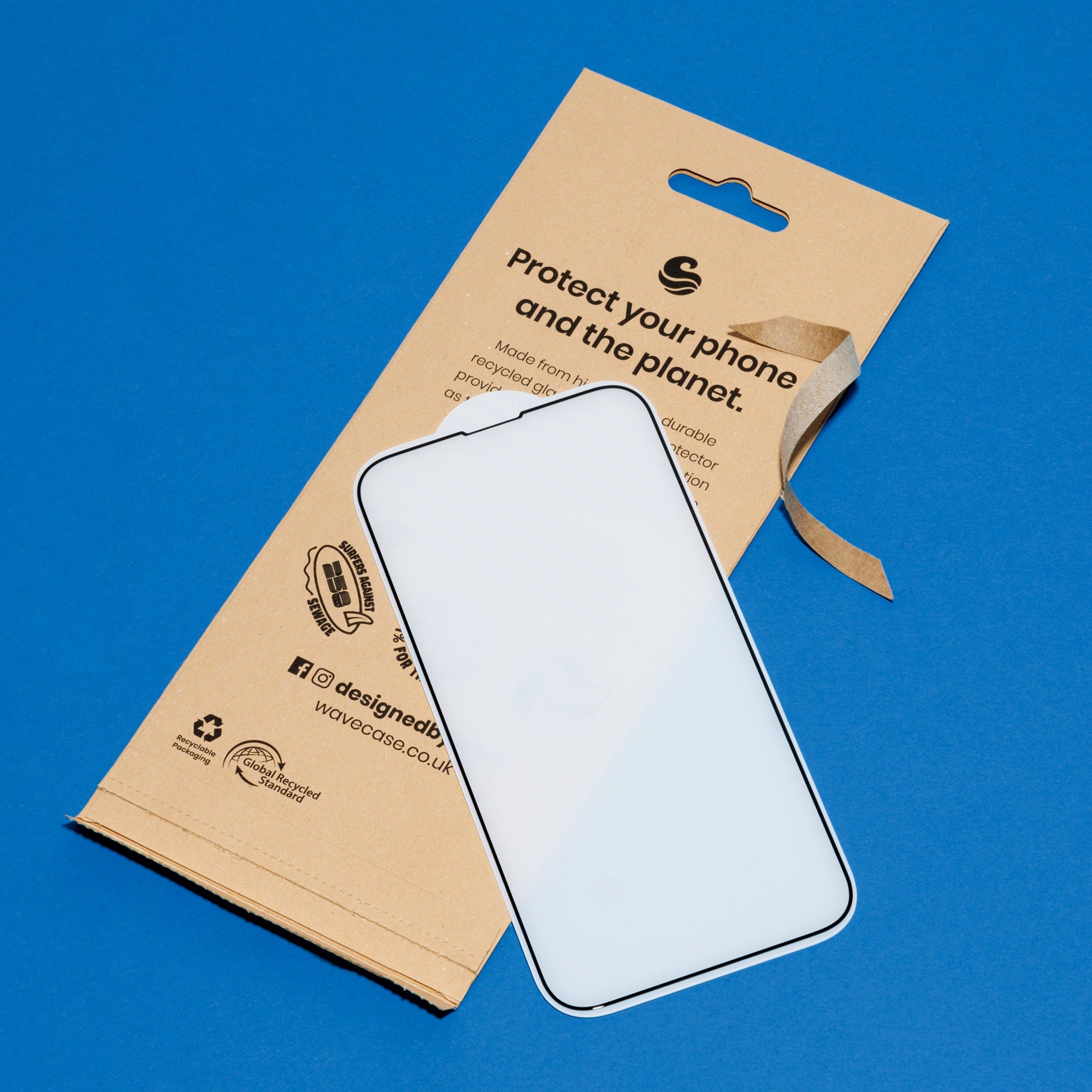 Reusable Screen Protector iPhone Recycled Glass Screen Protector | Wave Cases